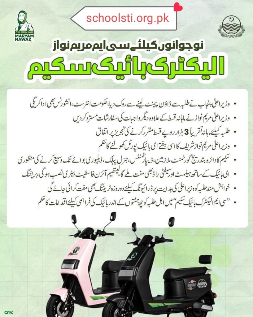 CM Punjab E-Bikes Scheme 2026 